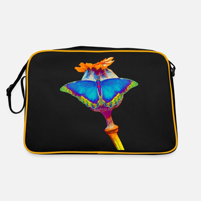 Papillon sur capsule d’opium Sac Retro