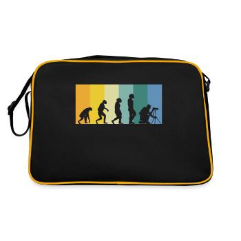 Photographe d’évolution avec trépied - coucher de soleil rétro - Sac Retro - noir/or - Dos