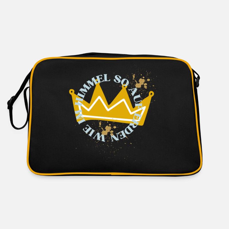 Das Vaterunser - Retro Tasche - Schwarz/Gold