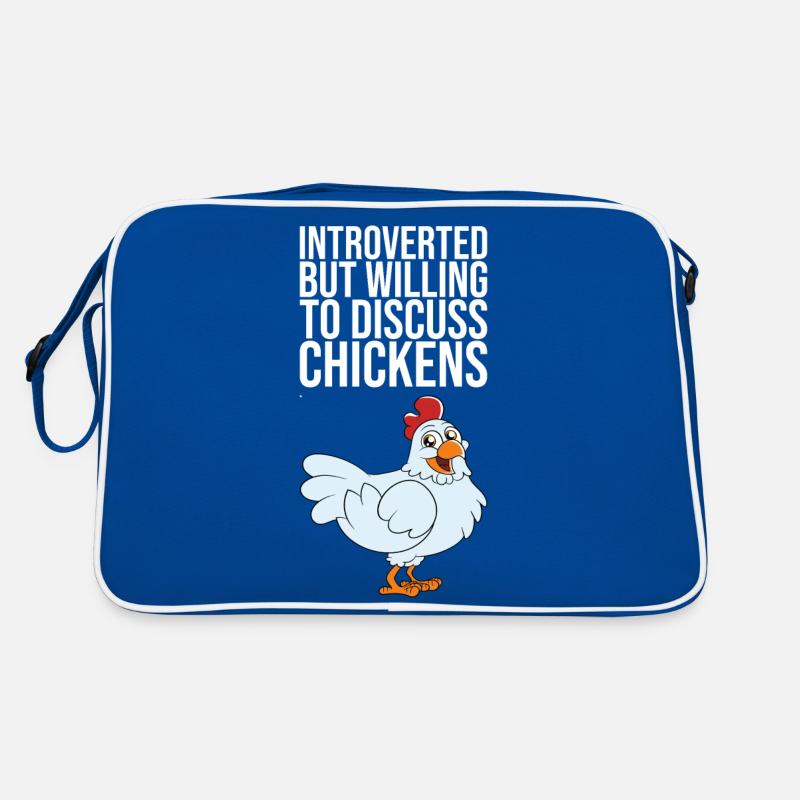 Introverted But Willing To Discuss Chickens Retro Tasche