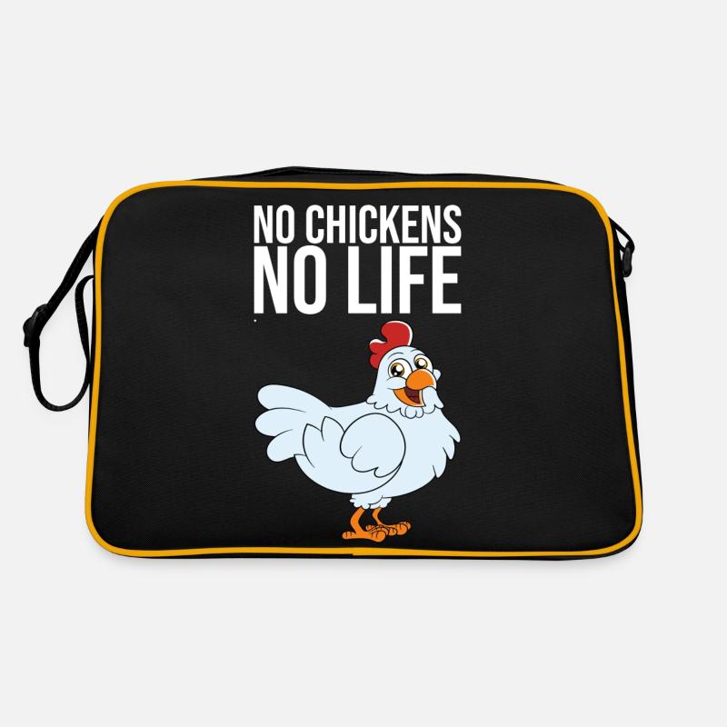 Pas de poulets Pas de vie Sac Retro
