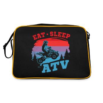 all terrain vehicles cool whisperer retro art - Retro Bag - black/gold - Back