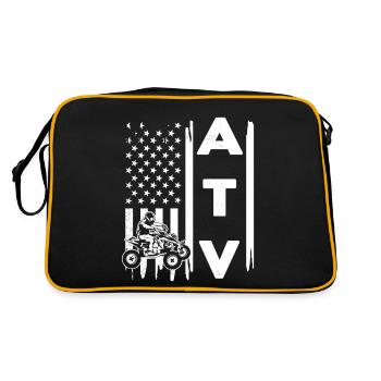 all terrain vehicles US flag graphic concept - Retro Bag - black/gold - Back