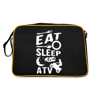 all terrain vehicles Eat Sleep creative graphic ar - Retro Bag - black/gold - Back