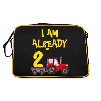 2ème anniversaire garçon 2 ans - Sac Retro - noir/or - Dos
