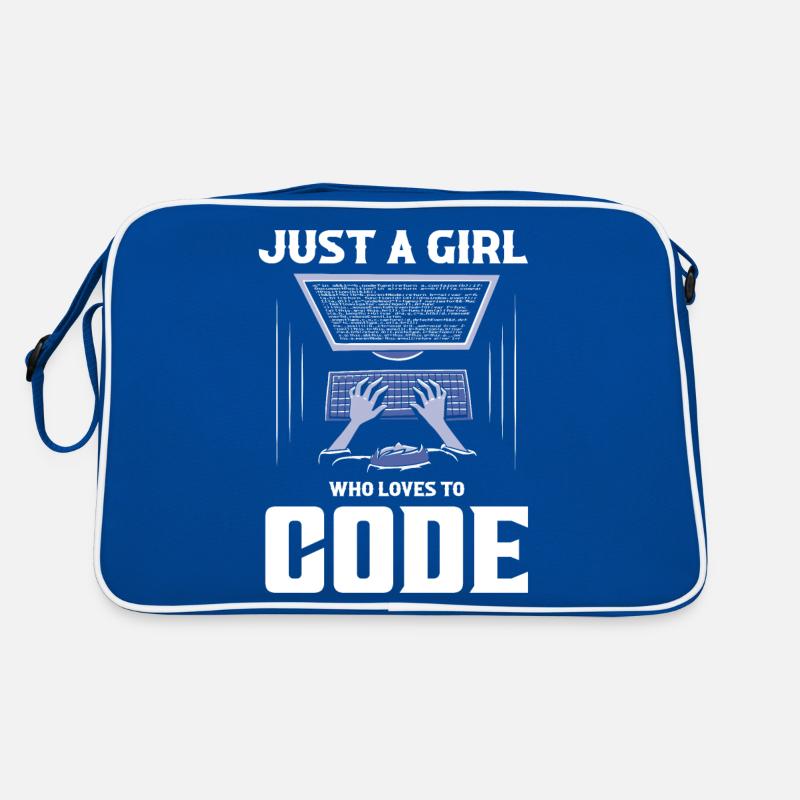 Just A Girl Who Loves To Code Software Coding Retro Tasche