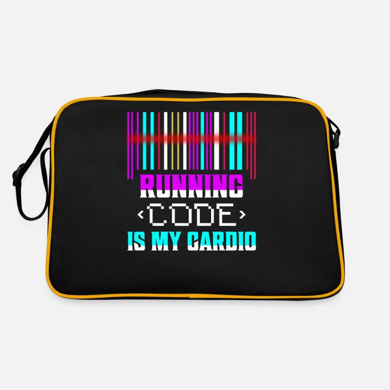 Running Code Is My Cardio Programmer Coding - Retro Bag - black/gold