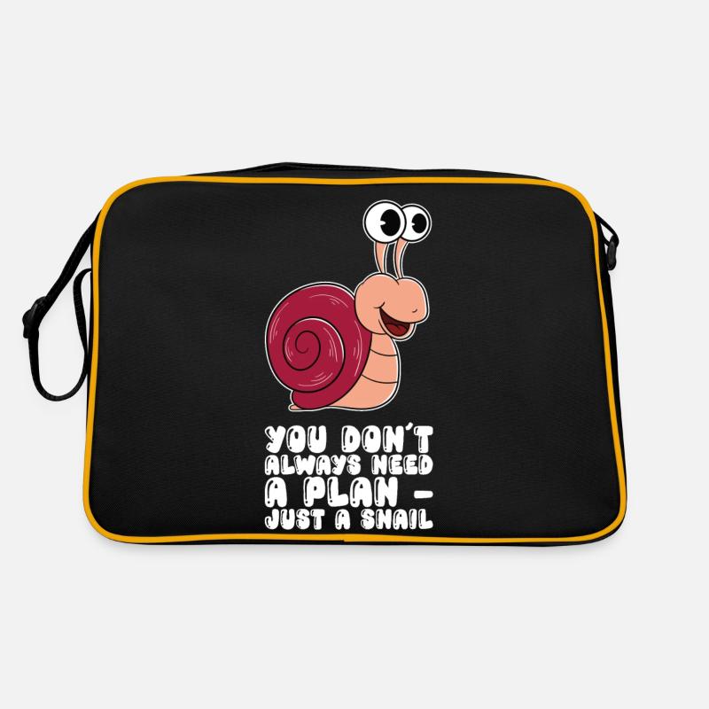 Braucht Nicht Immer Einen Plan, Nur Eine Schnecke Retro Tasche