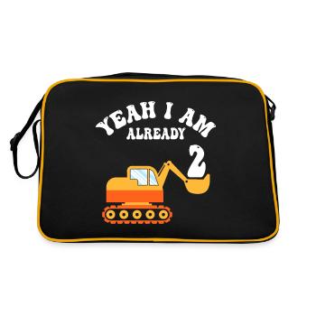 2ème anniversaire garçon 2 ans - Sac Retro - noir/or - Dos