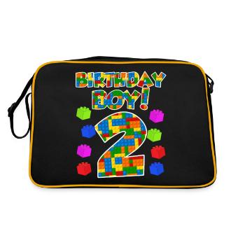 2ème anniversaire garçon 2 ans - Sac Retro - noir/or - Dos