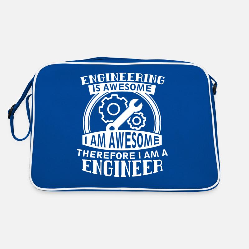 Engineering Is Awesome, I Am Awesome Engineer Pun Retro Bag