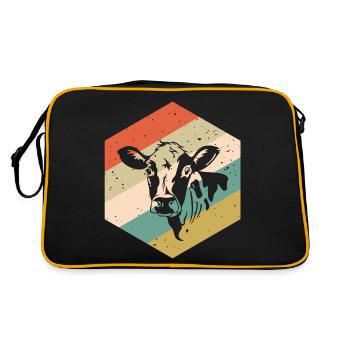 Ferme de fond rétro de vache - Sac Retro - noir/or - Dos