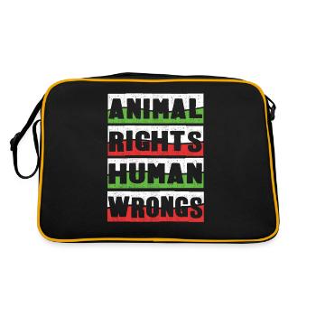Droits des animaux - Droits des animaux Torts humains - Sac Retro - noir/or - Dos