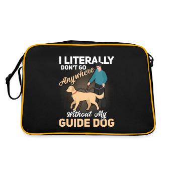 Je ne vais nulle part sans mon chien-guide aveugle - Sac Retro - noir/or - Dos