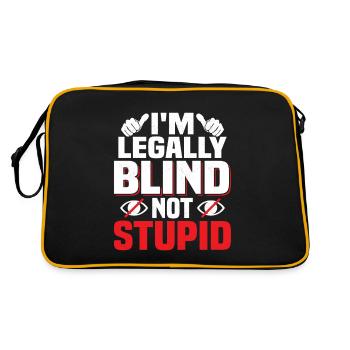 Je suis légalement aveugle Pas stupide Canne altéré Blindne - Sac Retro - noir/or - Dos