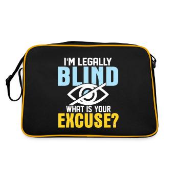 Je suis aveugle au sens de la loi, quelle est votre excuse? Canne Blind - Sac Retro - noir/or - Dos