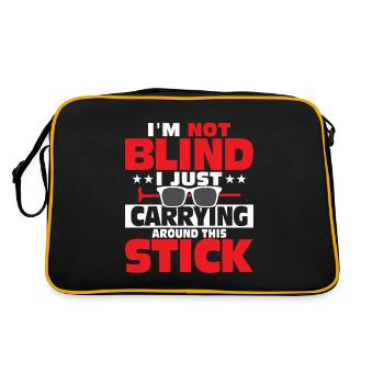 Je ne suis pas aveugle je porte juste autour de ce bâton B - Sac Retro - noir/or - Dos