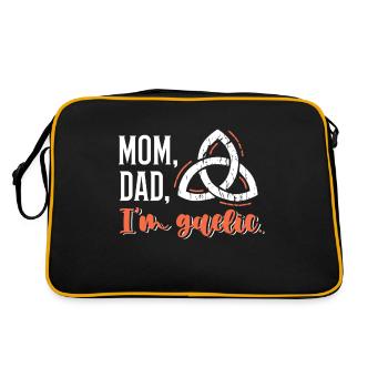Maman, papa, je suis gaélique - Sac Retro - noir/or - Dos