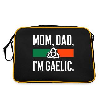 Maman, papa, je suis gaélique - Sac Retro - noir/or - Dos