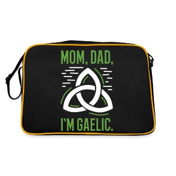 Maman, papa, je suis gaélique - Sac Retro - noir/or - Dos