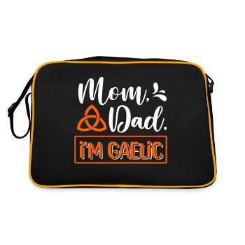 Maman, papa, je suis gaélique - Sac Retro - noir/or - Dos