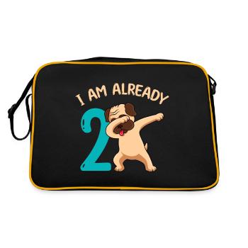 2ème anniversaire 2 ans - Sac Retro - noir/or - Dos