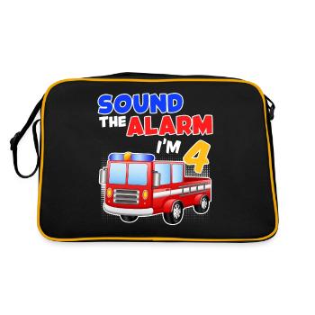 4ème anniversaire garçon 4 ans - Sac Retro - noir/or - Dos