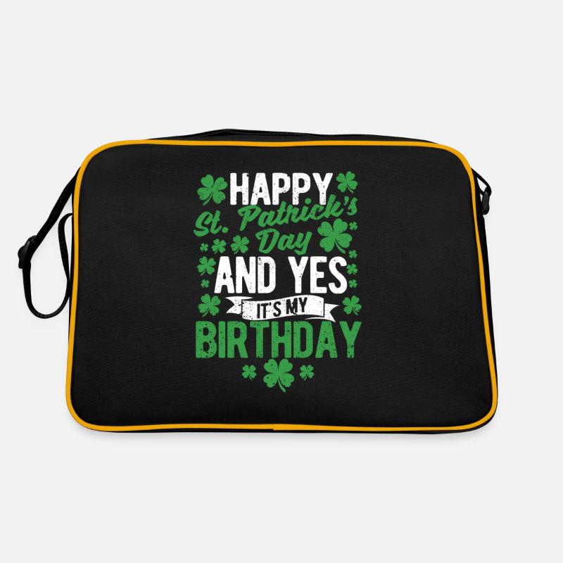 Happy St. Patrick's Day It's My Birth Retro Bag
