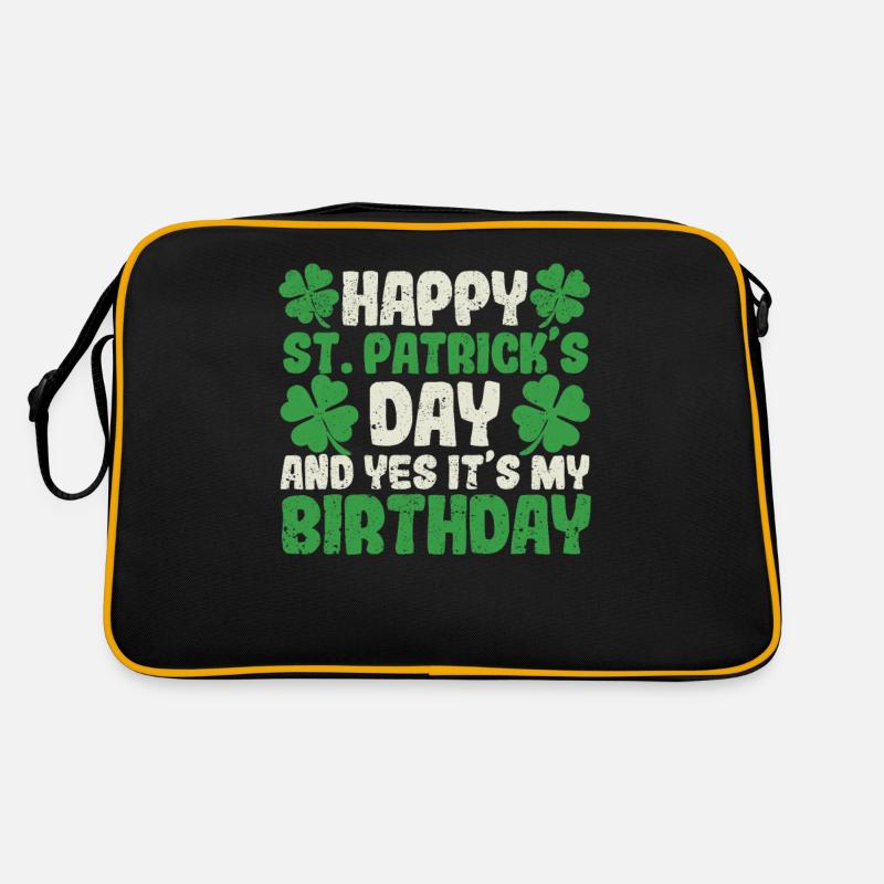 Happy St. Patrick's Day It's My Birth Retro Bag
