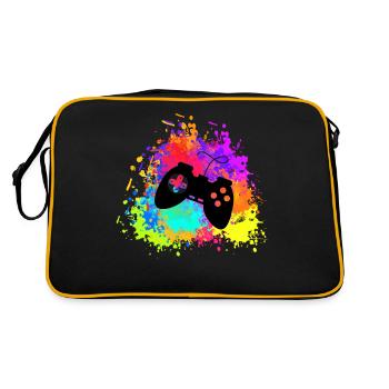 Humor Video Games Player Mode Activated Gamer Gift - Retro Bag - black/gold - Back