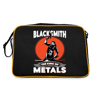 Blacksmith The King Of Metals Metalsmith Gift Idea - Retro Bag - black/gold - Back