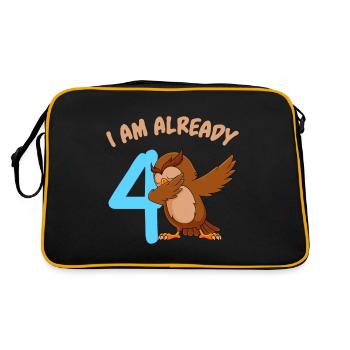 J’ai 4 ans 4ème anniversaire - Sac Retro - noir/or - Dos