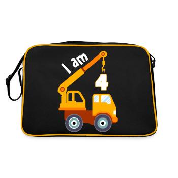 J’ai 4 ans 4ème anniversaire - Sac Retro - noir/or - Dos