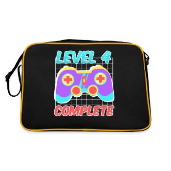 4ème anniversaire garçon 4 ans - Sac Retro - noir/or - Dos