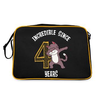 Incroyable pour 4 ans 4ème anniversaire - Sac Retro - noir/or - Dos