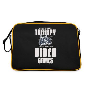 I Don't Need Therapy I Just Need My Video Games - Retro Bag - black/gold - Back