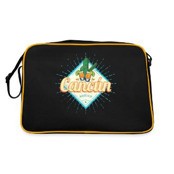 Cancun Mexique Cactus dansant Tequila vintage - Sac Retro - noir/or - Dos