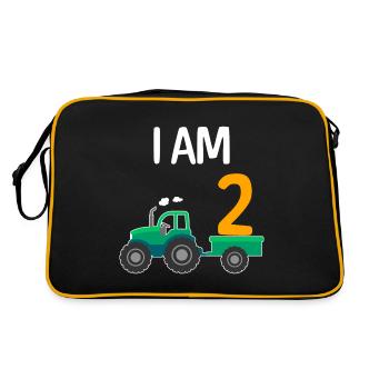 2ème anniversaire garçon 2 ans - Sac Retro - noir/or - Dos