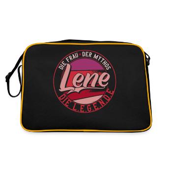 Die frau der Mythos die Legende Lene - Retro Tasche - Schwarz/Gold - Hinten