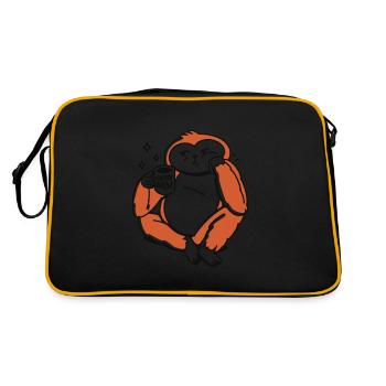 Coffee Cup Coffee Gift Caféine Grain de café - Sac Retro - noir/or - Dos