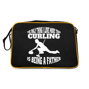 Curling Stone Cadeau Curl Curler Curling Stone - Sac Retro - noir/or - Dos