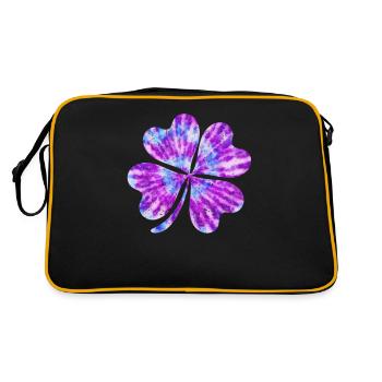 Trèfle Tie Dye Trèfle Hippie St Pat - Sac Retro - noir/or - Dos