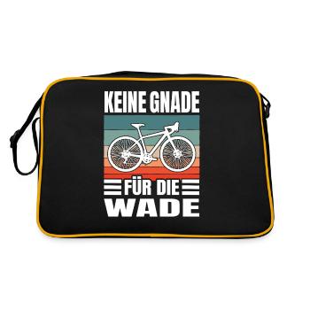 Rennrad Radsport Keine Gnade Wade Rennradfahrer - Retro Tasche - Schwarz/Gold - Hinten