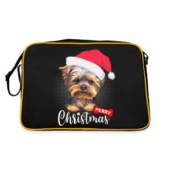 Noël avec Yorkshire Terrier Joyeux Noël - Sac Retro - noir/or - Dos