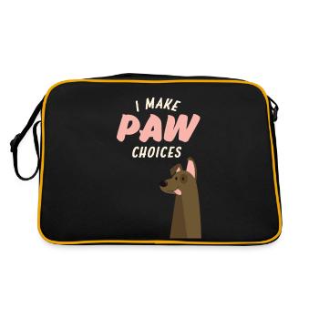 Je fais des choix de pattes, je fais de mauvais choix amoureux des chiens - Sac Retro - noir/or - Dos
