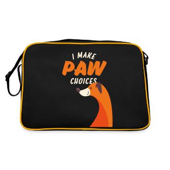 Je fais des choix de pattes, je fais de mauvais choix amoureux des chiens - Sac Retro - noir/or - Dos