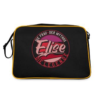 Die frau der Mythos die Legende Elise - Retro Tasche - Schwarz/Gold - Hinten