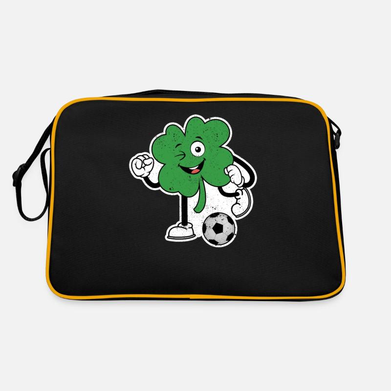 Fußball Kleeblatt Glücksklee Irischer St. Patrick Retro Tasche