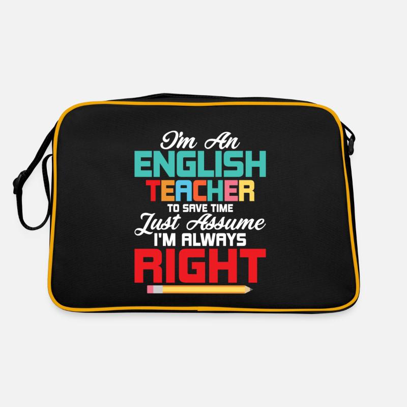 Je suis professeur d’anglais langue scolaire Sac Retro