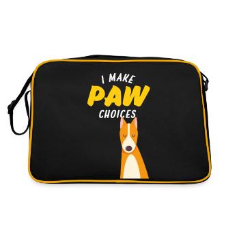 Je fais des choix de pattes, je fais de mauvais choix amoureux des chiens - Sac Retro - noir/or - Dos